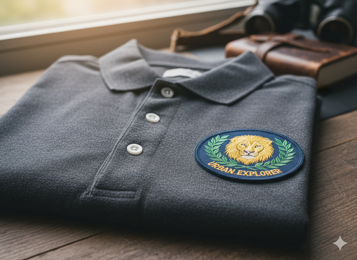 Embroidered polo shirt